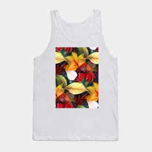 Ephemeral Autumn Foliage in Watercolor Vivid Bold Eath Colors Tank Top